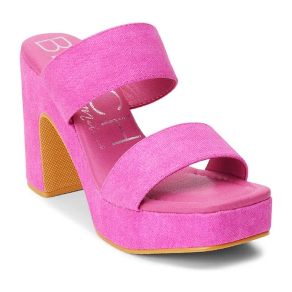 Beach by Matisse Hot‎ Pink Platform Sandals -- 8M